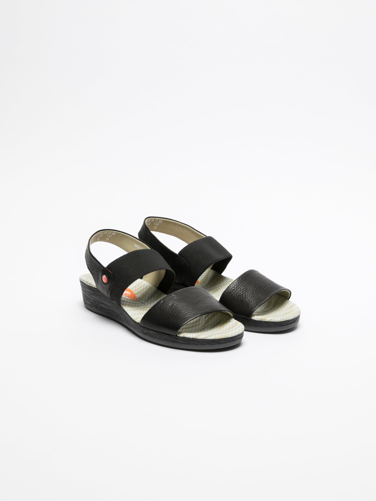 Softinos Black Strappy Sandals